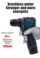 Perceuse à percussion sans fil 18V sans balais et visseuse avec couple de 1000 Nm, double vitesse, réversible, batterie lithium-ion, qualité industrielle