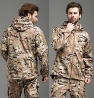 En stock, veste tactique de haute qualité pour homme, anti-rétrécissement, légère, imperméable, uniforme de randonnée pour l'hiver, fermeture éclair pour adultes