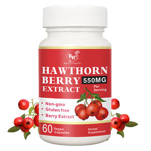 Private Label Extra Força Hawthorn Extract Cápsulas Digestão e Saúde do Coração Suplemento 100% Natural Hawthorn Cápsulas - Product Image 2