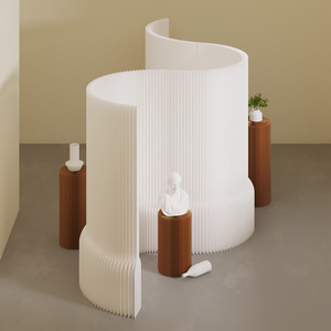 Elegante Partición Plegable de Papel Kraft Estilo Acordeón para Hogar, Exhibiciones y Bodas - Product Image 2
