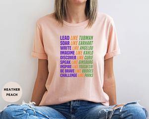 T-shirt icona femminista da donna a maniche corte girocollo 100% cotone vestibilità ampia casual primavera estate con stampa a lettere - Product Image 3