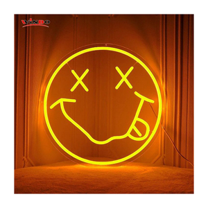 Insegna al Neon LED Personalizzata con Design Gratuito, Insegna al Neon con Nome Personalizzato, Insegna al Neon con Faccina Sorridente per Dropshipping - Product Image 1