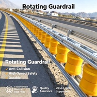 Barrière de sécurité rotative anti-collision conforme à la norme EN1317, barrière de sécurité en EVA résistante à l'usure pour la construction routière
