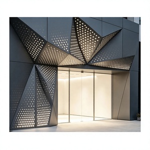 Panneau mural perforé en aluminium moderne, anodisé, anti-corrosion, revêtement extérieur pour bâtiments, design industriel pour hôtels - Product Image 1