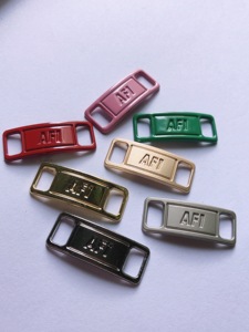 Prix d'usine <span class=keywords><strong>AF1</strong></span> Dubrae Lacet de chaussure avec étiquette métallique, lacet métallique avec fermoir pour baskets - Product Image 6