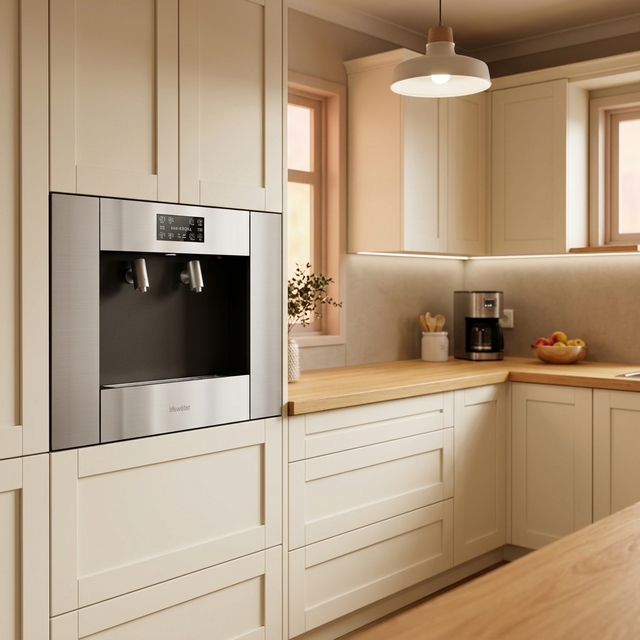 Electric Hot and Cold Water Dispenser Built-in Design with Plastic Housing for Household and Hotel Use