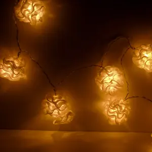 Flower silk Led Christmas Lights string light with pendant Accessories holiday Decorative Lights