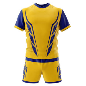 Diseño de Logotipo Personalizado, Colores y Tallas a Medida, Uniforme de Rugby de Manga Corta para Verano, 100% Poliéster, Secado Rápido, Transpirable, Alta Calidad - Product Image 1