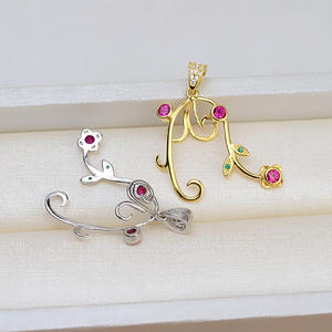 Colgante de Perla Barroca de Plata S925 Hecho a Mano, Soporte para Collar de Perlas Vacías para Mujer, Nuevo 1409, Accesorio de Joyería DIY - Product Image 4