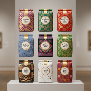 Envases de plástico personalizados, resistentes a la humedad, reciclables, de 1 kg, 2 kg, 5 kg, para arroz, con asa, al vacío, para alimentos enlatados, azúcar - Product Image 3