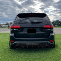 Diffuseur de pare-chocs arrière pour Jeep Grand Cherokee SRT SRT8 2014 2021 V1 Style aileron de requin Spoiler arrière ABS Noir