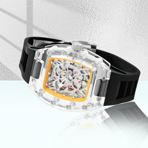 Reloj Deportivo para Hombre Tonneau con Esfera Luminosa, Caja de Cristal K9, Correa de Fluororubber, Resistente al Agua 3ATM, de Lujo - Product Image 6