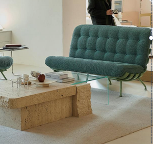 Poltrona Singola Minimalista Italiana per Soggiorno e Balcone, Sedia di Lusso per il Tempo Libero, Poltrona Moderna in Legno Massello Retrò - Product Image 2