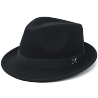 Nouveau chapeau haut de forme en polyester/coton, unisexe, toutes saisons, en tissu type alpaga, grande circonférence de tête, pour un effet visage affiné, idéal pour les fêtes