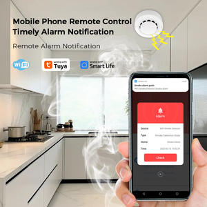 Détecteur de fumée intelligent Tuya WiFi/Zigbee avec contrôle à distance via application - Capteur de fumée sans fil pour la détection d'incendie, liaison intelligente, réduction des pertes - Product Image 2