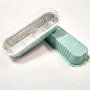 Wholesale China Disposable Aluminum Mini Loaf Pans 8011 Baking Tray Heavy Duty Wholesale Pure Aluminum Foil Box With Lid