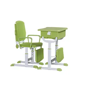 2025 Modern Wholesale Cheap Price Adjustable School Furniture Children Metal Plastic Tables Desk Chair Set For Classroom