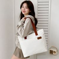 Sac fourre-tout Zheng Xiang grande capacité avec fermeture éclair, double sangle, sac à bandoulière décontracté pour l'école et le shopping, Hiver 2024