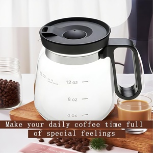 Wholesale 16oz Glass Coffee Pot with Handle Heat Resistant Mug Lid Kitchen Gadgets - Product Image 6