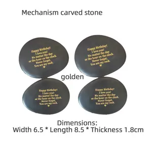 Customized Processing Of Best-selling Crystal Stones Lucky Rune Painting And Carving Stones