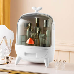 Boîte de rangement cosmétique Yellow Duck 18L avec couvercle et compartiments pour organiser le maquillage et les soins de la peau - Product Image 2