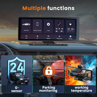 10,26 ''portátil inalámbrico Apple Carplay Android Auto 4K Pantalla de grabación Dual Carplay pantalla táctil Monitor de coche ZC10 + 32G
