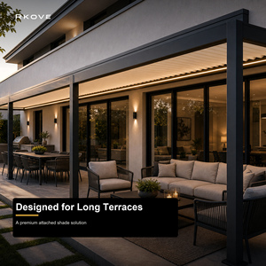 Pérgola motorizada de pared RKOVE RK-C2 para proyectos de contratistas de terrazas en el hogar en América del Norte - Product Image 3