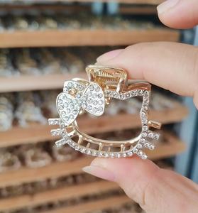 यूरोपीय अमेरिकी उच्च अंत महिलाओं के ग्रीष्मकालीन बाल सहायक उपकरण नए स्टाइलिश 5 सेमी छोटे हीरा हेयरपिन बनाया मिश्र धातु क्व क्लिप - Product Image 6