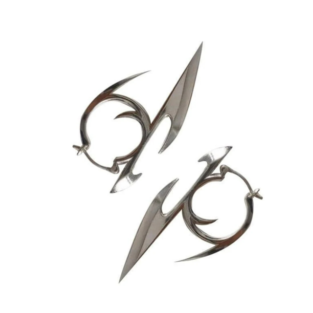 Wholesale Gothic Punk Stainless Steel Earrings 316l Stainless Steel Tarnish Free Cyberpunk Design Stud Earring Halloween Jewelry