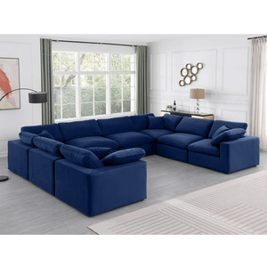 Sofá Modular PZCN, Combinación Libre, Sofá Seccional en Forma <span class=keywords><strong>de</strong></span> U para <span class=keywords><strong>Sala</strong></span> <span class=keywords><strong>de</strong></span> Estar, Fundas <span class=keywords><strong>de</strong></span> Almohada Extraíbles, Sofá Esquinero Tipo Nube en Venta - Product Image 1