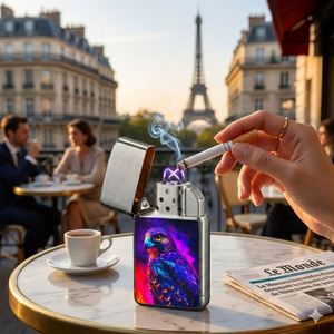 Falcon X Rechargeable 950mAh Type-C <b>Windproof</b> Flameless Plasma Ignition Electric <b>Lighter</b> for Outdoor and Cigarette Use - Product Image 4