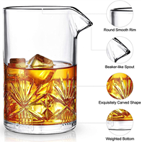 Verre à cocktail moderne transparent blanc éclatant en verre sodalite 650 ml, écologique, à fond épais et sans soudure, le plus vendu pour la création de cocktails.