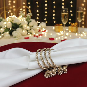 Radiant Austrian Stone & Pearl Statement <b>Bangles</b> <b>Set</b> Elegant Jewelry for wedding and Special Celebrations - Product Image 3