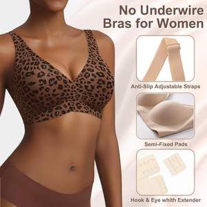 Soutiens-gorge sans fil Jelly pour femmes, sans armatures, décolleté plongeant, push-up, sans coutures, confortables, bralettes pour t-shirts, soutiens-gorge de tous les jours - Product Image 3