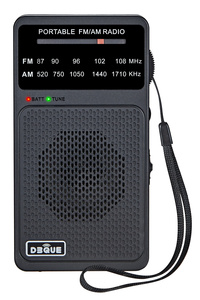<span class=keywords><strong>Radio</strong></span> AM/FM portátil con sintonización manual, <span class=keywords><strong>radio</strong></span> <span class=keywords><strong>de</strong></span> emergencia, altavoz incorporado, conector para auriculares, funciona con 2 pilas AA para viajes y campamentos - Product Image 4