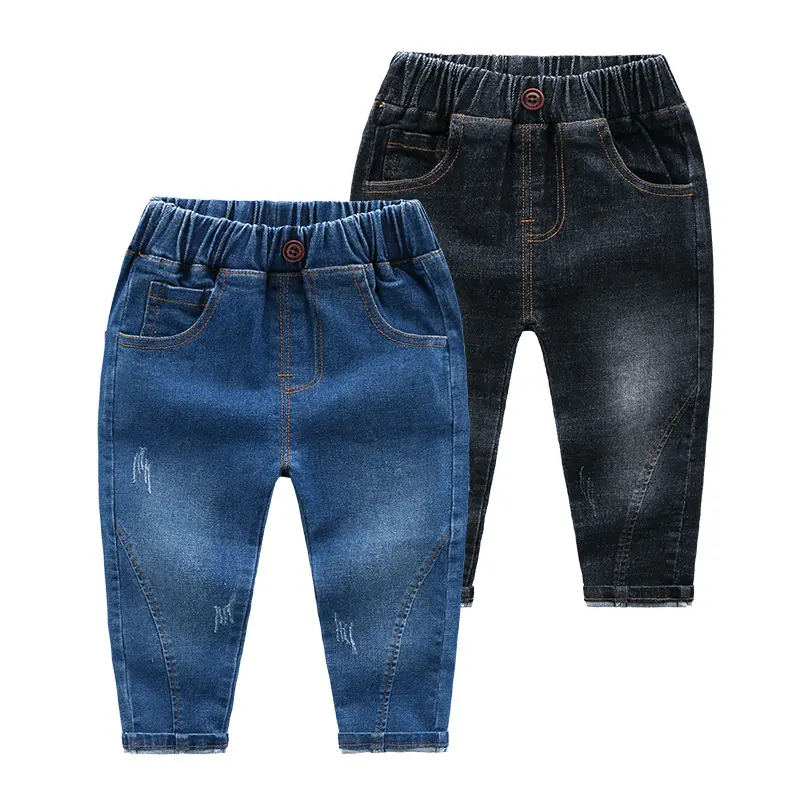 Jeans pour garçons de 2 à 7 ans, vêtements de printemps à taille élastique, pantalons en denim extensible, pantalons en coton, pantalons personnalisés