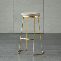 Tabouret de bar en métal, mobilier commercial de haute qualité, luxe moderne, pliable, doré