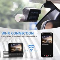 Wifi 70 Mai Mini Caméra Sans Fil Dvr H.265 Dash Cam Avant 4k + 1080P Résolution Gps Voiture Dvr