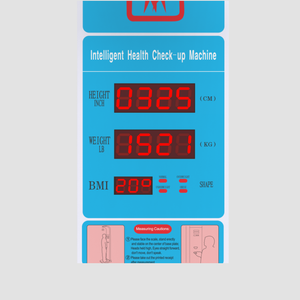 Bmi 측정 및 열 인쇄가 가능한 코인 작동 스케일 높이 중량 기계 - Product Image 2
