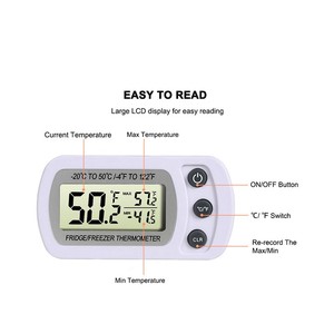 Réfrigérateur/réfrigérateur/réfrigérateur/chambre froide thermomètre congélateur Instrument en plastique personnalisable OEM - Product Image 3