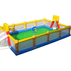 Jeu de sport gonflable 3-en-1 personnalisé pour l'extérieur : volley-ball, <span class=keywords><strong>basketball</strong></span>, football – Idéal pour les aires de jeux commerciales - Product Image 6