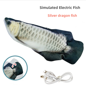 ของเล่นปลาจำลองเหมือนจริงเป็นมิตรต่อสิ่งแวดล้อมชาร์จด้วย USB สำหรับแมวและสุนัขของเล่นสัตว์เลี้ยงสไตล์<span class=keywords><strong>การ์ตูน</strong></span>เหมือนจริง - Product Image 5