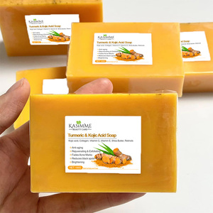 Savon hydratant biologique à l'acide kojique et au curcuma, anti-acné, nettoyage en profondeur, blanchissant, éclaircissant, pour peaux sèches, contrôle du sébum, savon <span class=keywords><strong>de</strong></span> <span class=keywords><strong>bain</strong></span> - Product Image 2