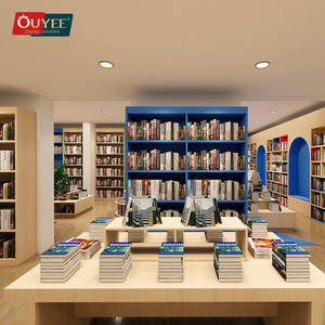 Librería personalizada Escaparate de muebles escolares Exhibición de tienda de libros Biblioteca blanca Estantería de libros Biblioteca Estantería de libros - Product Image 2