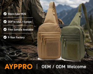 Bolso Táctico AYPPRO <span class=keywords><strong>de</strong></span> Nylon 900D, Envío Inmediato, MOQ Bajo <span class=keywords><strong>de</strong></span> 50 Piezas, Logotipo Personalizado OEM, Bolso <span class=keywords><strong>de</strong></span> Hombro EDC MOLLE, Directo <span class=keywords><strong>de</strong></span> Fábrica DDP EE. UU. - Product Image 2