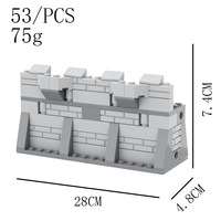 Bloques de Construcción MOC, Escena de Castillo Medieval, Muros, Torres, Torres de Esquina, Soldados de Asedio, Batalla Defensiva, Juguete de Ensamblaje de Plástico DIY