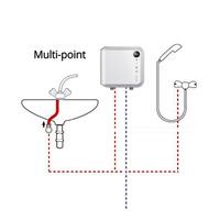 Wi-fi sur demande cuisine salle de bains sous le comptoir Point d'utilisation douche électrique sans réservoir bain chauffe-eau instantané