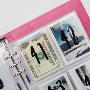 100 Phong Bì tiền tiết kiệm thách thức 25 tờ A5 chất kết dính túi chèn Pouch cho A5 6 vòng Ngân Sách chất kết dính phụ kiện nguồn cung cấp - Product Image 6