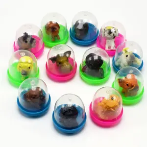 H167 Promotional Cheap Colorful Lovely Dog Pet Model in the 34mm Capsule Toy for Vending Machine