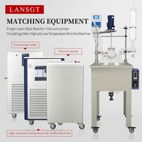 Réacteur en verre chimique utilisé par Science de 5 litres (bouilloire de réaction) avec moteur et PLC 220V pour la distillation et la purification
